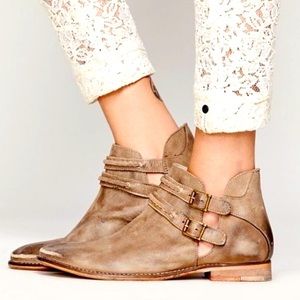Free People Tan Booties Size 6.5